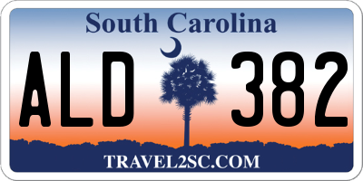 SC license plate ALD382