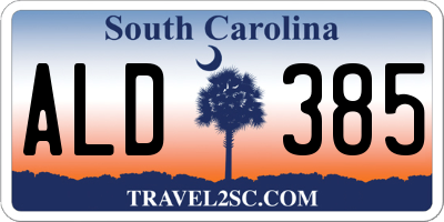 SC license plate ALD385