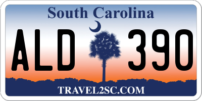 SC license plate ALD390