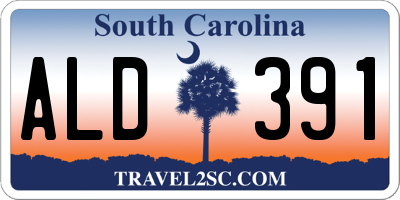 SC license plate ALD391