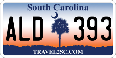 SC license plate ALD393