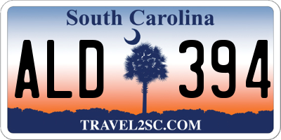 SC license plate ALD394
