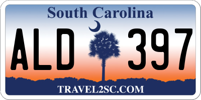 SC license plate ALD397