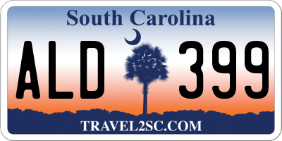 SC license plate ALD399