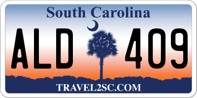 SC license plate ALD409