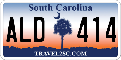 SC license plate ALD414