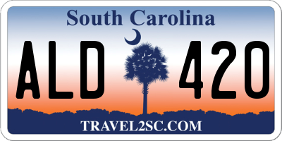 SC license plate ALD420