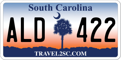 SC license plate ALD422