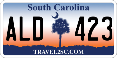 SC license plate ALD423