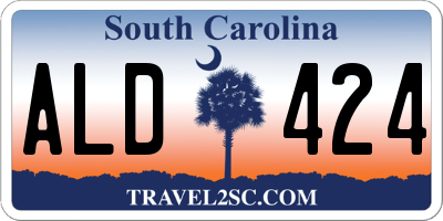 SC license plate ALD424