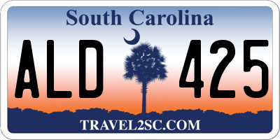 SC license plate ALD425