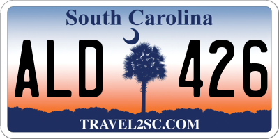 SC license plate ALD426