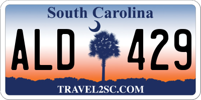SC license plate ALD429