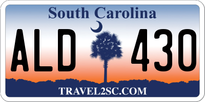 SC license plate ALD430