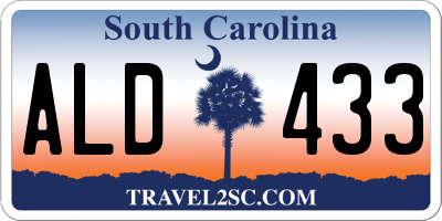 SC license plate ALD433