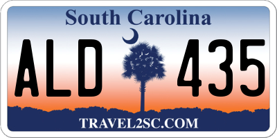 SC license plate ALD435