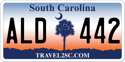 SC license plate ALD442