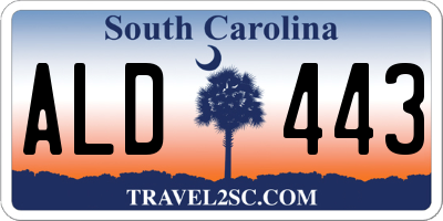 SC license plate ALD443