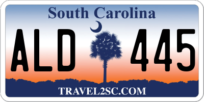 SC license plate ALD445