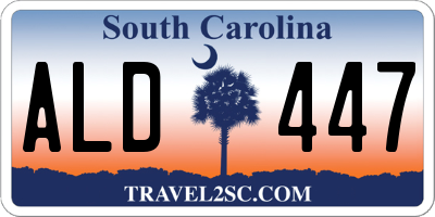 SC license plate ALD447