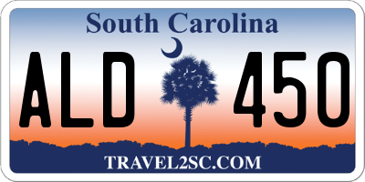 SC license plate ALD450