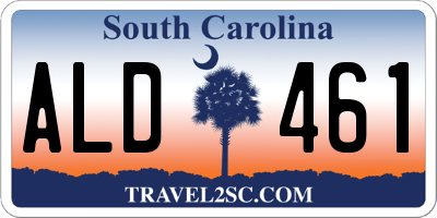 SC license plate ALD461