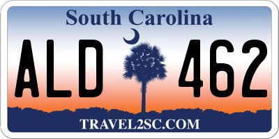 SC license plate ALD462