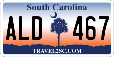 SC license plate ALD467