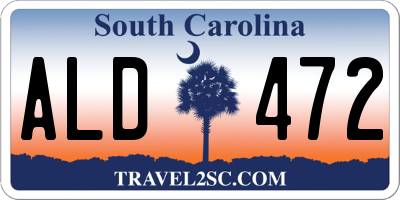 SC license plate ALD472