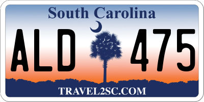 SC license plate ALD475