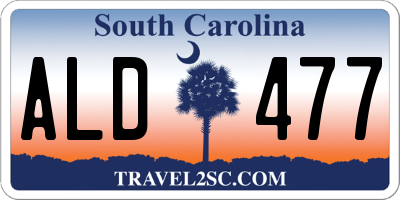 SC license plate ALD477