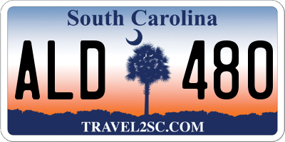 SC license plate ALD480