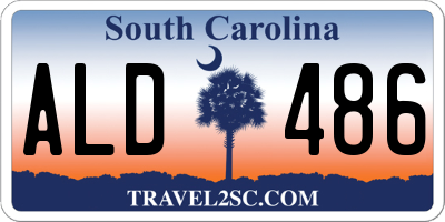 SC license plate ALD486