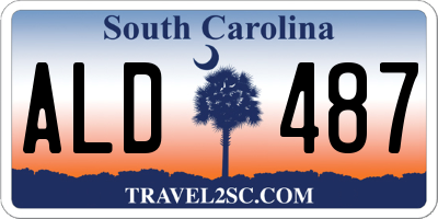 SC license plate ALD487