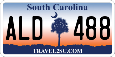 SC license plate ALD488