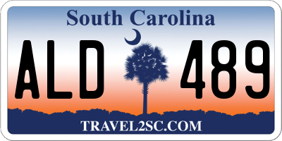 SC license plate ALD489