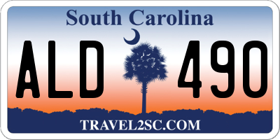 SC license plate ALD490