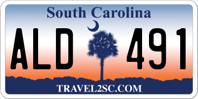SC license plate ALD491