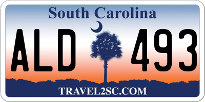 SC license plate ALD493