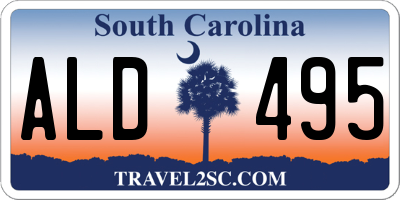 SC license plate ALD495