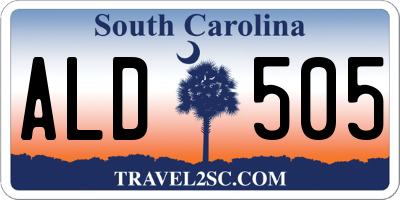 SC license plate ALD505