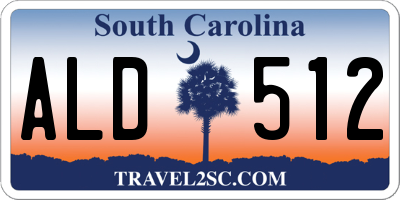 SC license plate ALD512
