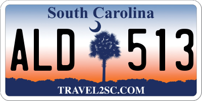 SC license plate ALD513