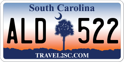 SC license plate ALD522