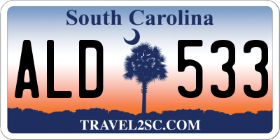 SC license plate ALD533