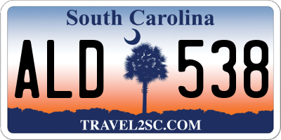 SC license plate ALD538