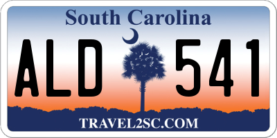 SC license plate ALD541