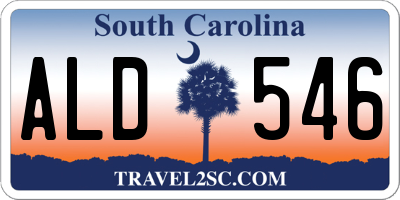 SC license plate ALD546