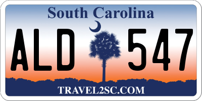 SC license plate ALD547