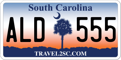 SC license plate ALD555